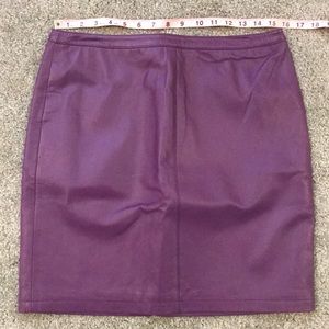 Newportnews Plum Leather Skirt